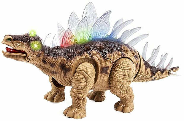 Dinosaurierspielzeug - Stegosaurus - mit Lichtern und Dinosaurierger&auml;uschen
