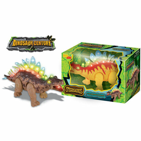 Dinosaurierspielzeug - Stegosaurus - mit Lichtern und Dinosaurierger&auml;uschen