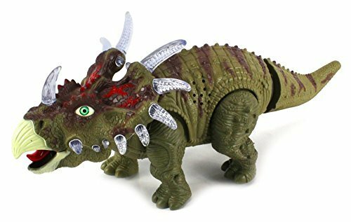 Jouet dinosaure - Triceratops - avec lumi&egrave;re et son Dino 35CM