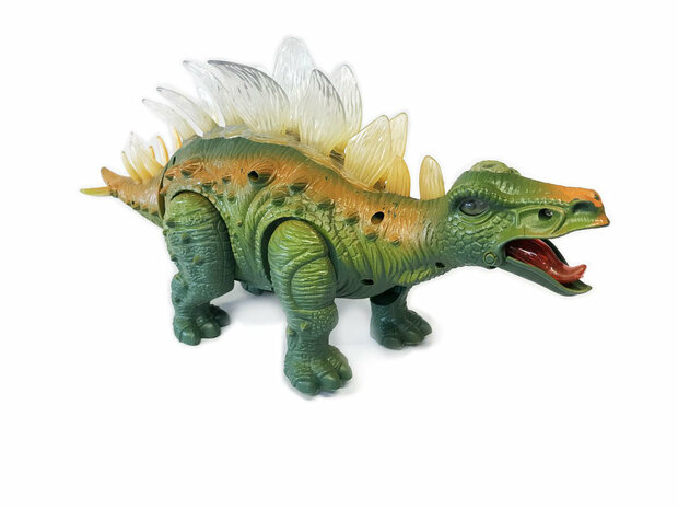 DINOSAUR TOY - STEGOSAUR - WITH LIGHT AND DINO SOUND 35CM