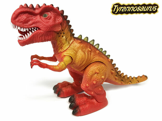 Tyrannosaurus speelgoed - interactieve dino met lichtjes en  geluid 32 CM