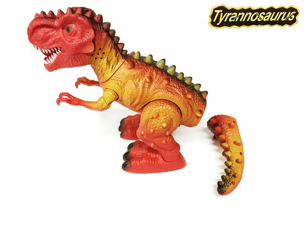 Tyrannosaurus speelgoed - interactieve dino met lichtjes en  geluid 32 CM