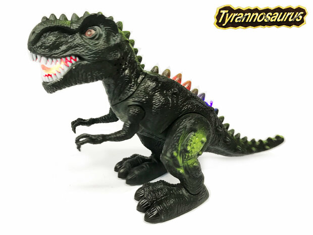 Tyrannosaurus speelgoed - interactieve dino met lichtjes en  geluid 32 CM