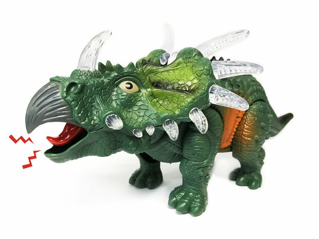 Ceratopia dinosaurus - interactieve speelgoed - beweegt + geluid 35 CM