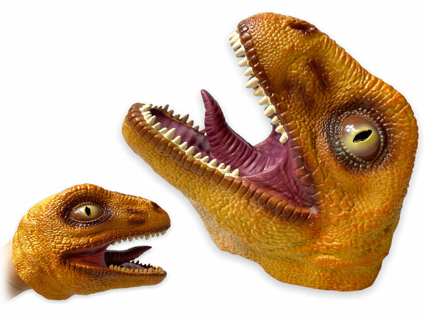 Hand Puppet Tyrannosaurus - rubber Realistic dinosaur toy hand puppet