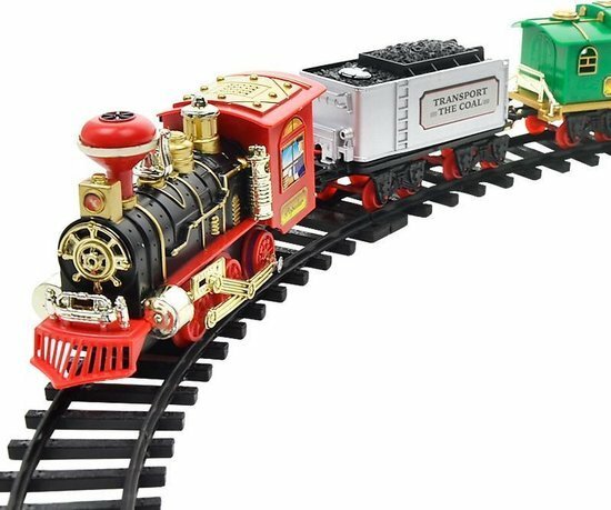 Stoomtrein met rook en CHoo CHoo  geluid - incl. Rail Baan 103x78CM - afstand bestuurbaar - locomotief speelgoed