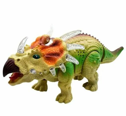 JOUET DINOSAURE - CERATOPIA - AVEC LUMI&Egrave;RE ET SON DINO 35 CM