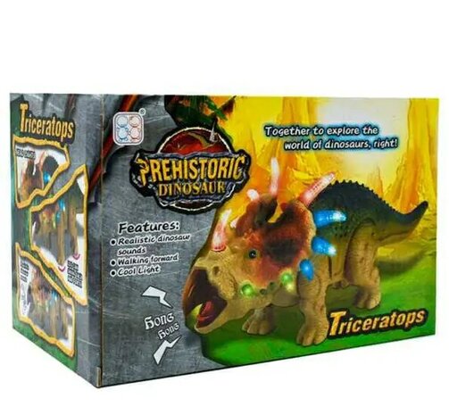 DINOSAUR TOY - CERATOPIA - WITH LIGHT AND DINO SOUND 35 CM