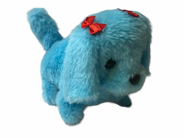 Cute Little Puppy - interactieve speelgoed hondje - blaft en loopt blauw