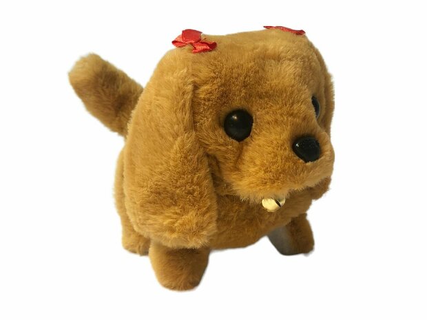 Cute Little Puppy cute toy Labrador dog barks and walks 19CM