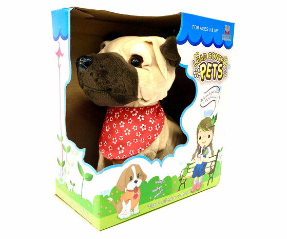 Schattig blaffende hondje - Met 7 verschillende kunstjes op geluid/aanraken - Voice Control Pets clap dog- 29CM