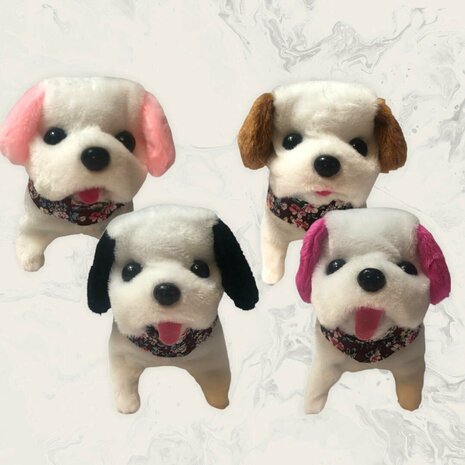 Cute Little Puppy cute toy Labrador dog barks and walks 19CM