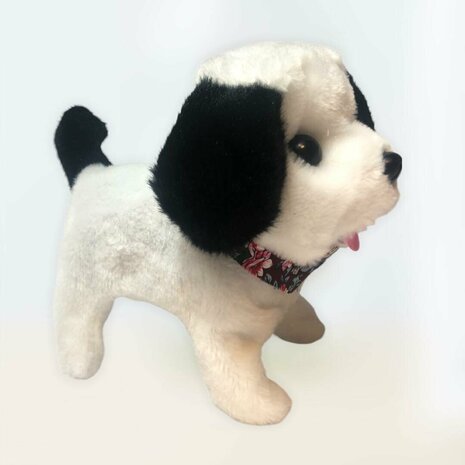 Cute Little Puppy cute toy Labrador dog barks and walks 19CM Cute little puppy can cute bark at you with his sweet face and also walk. Playing with your cute little dog is super fun. Take care of him like a real puppy and he w