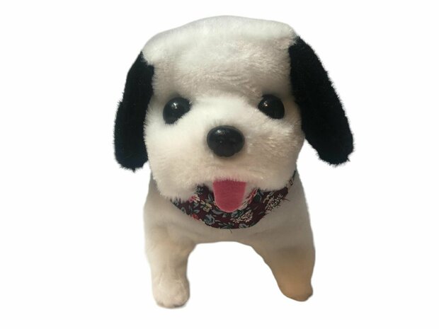 Cute Little Puppy cute toy Labrador dog barks and walks 19CM Cute little puppy can cute bark at you with his sweet face and also walk. Playing with your cute little dog is super fun. Take care of him like a real puppy and he w