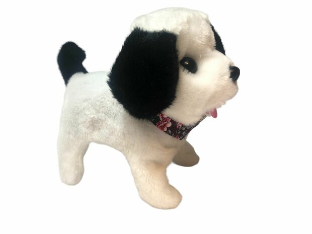 Cute Little Puppy cute toy Labrador dog barks and walks 19CM Cute little puppy can cute bark at you with his sweet face and also walk. Playing with your cute little dog is super fun. Take care of him like a real puppy and he w