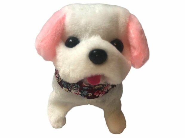 Mignon petit chiot mignon jouet Labrador chien aboie et marche 19CM