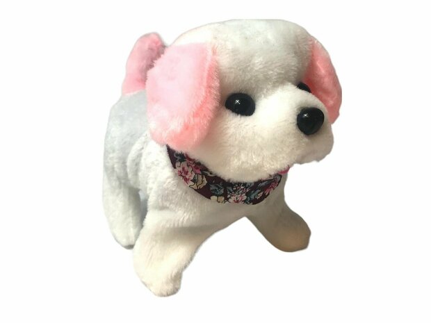 Mignon petit chiot mignon jouet Labrador chien aboie et marche 19CM