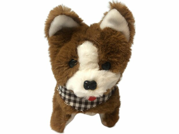 Mignon petit chiot jouet mignon chien aboie et marche 19CM