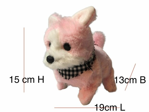 Cute Little Puppy schattig speelgoed hondje blaft en loopt 19CM