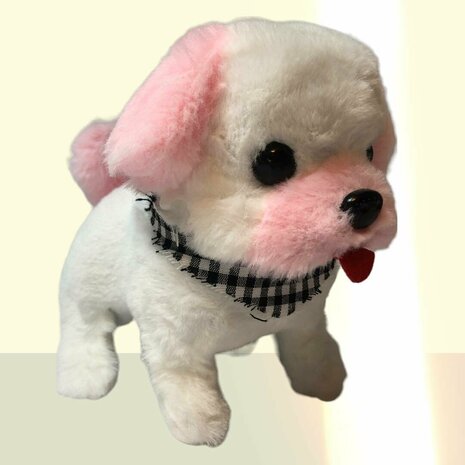 Cute Little Puppy cute Bichon Frize toy dog barks and walks 19CM