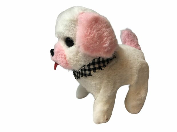 Cute Little Puppy cute Bichon Frize toy dog barks and walks 19CM