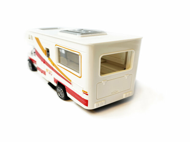 Caravan speelgoed voertuig - Vakantie camper - Die Cast -  pull-back drive - Super RV - 17CM