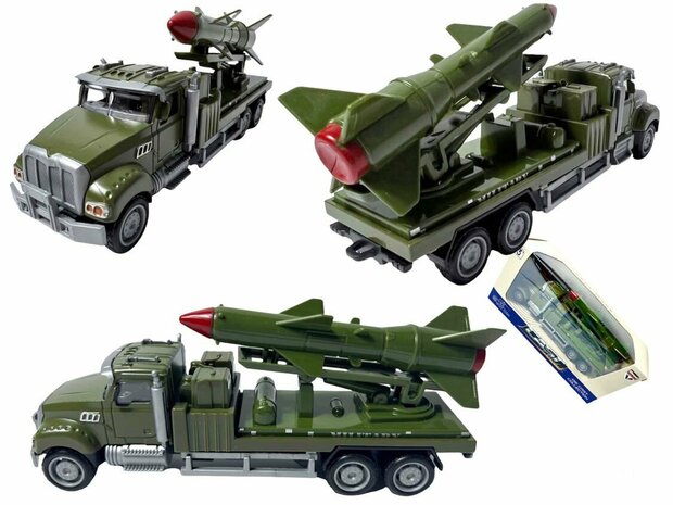 Diecast Metal Realistic Air Defense Missile Truck Toy. ist hochwertig verarbeitet. - R&uuml;ckzugsantrieb - 16,5 C