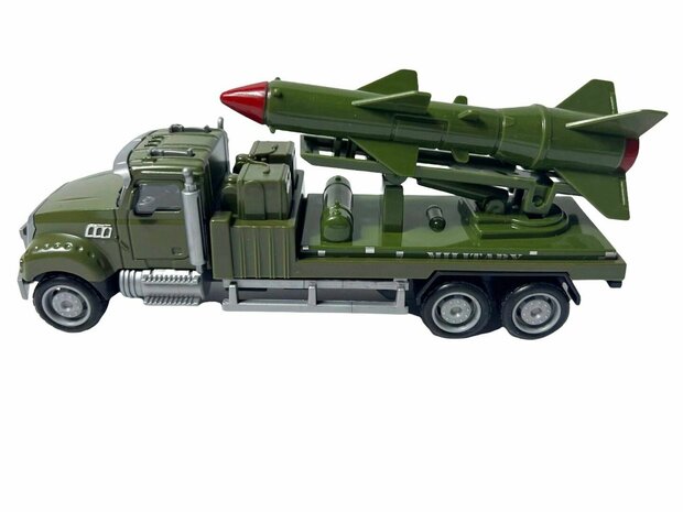 Diecast Metal Realistic Air Defense Missile Truck Toy. ist hochwertig verarbeitet. - R&uuml;ckzugsantrieb - 16,5 C