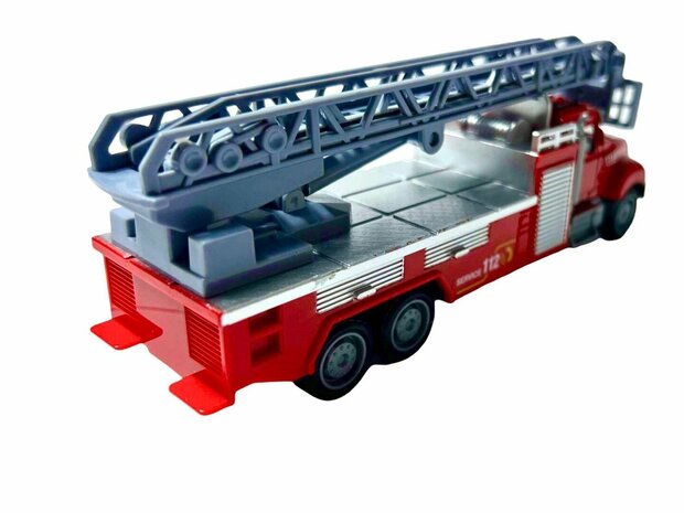 Brandweerwagen Cool-Model Speelgoed brandweerauto Redvoertuig + ladder - 16.5 CM