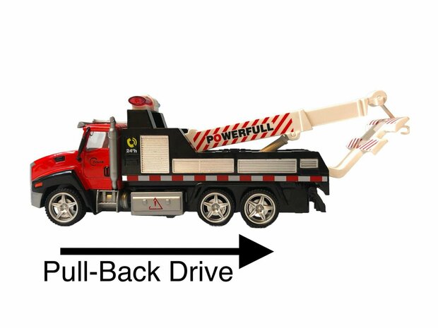 Camion porte-voiture + camion de pompier - V&eacute;hicules moul&eacute;s sous pression Coffret cadeau 2 en 1 - Pull-back drive