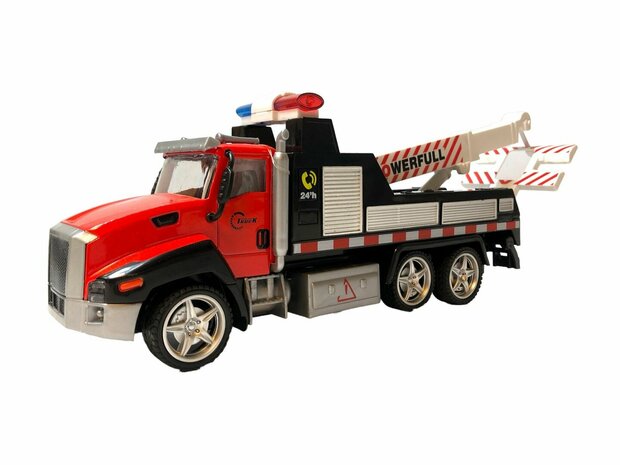 Camion porte-voiture + camion de pompier - V&eacute;hicules moul&eacute;s sous pression Coffret cadeau 2 en 1 - Pull-back drive