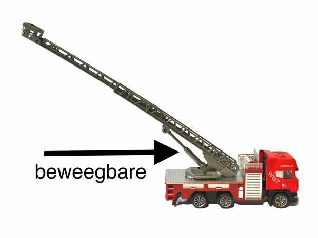 Vrachtwagen autotransporter + brandweerauto speelgoed set - Die Cast 