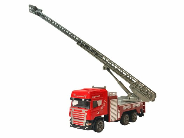 LKW Autotransporter + Feuerwehrauto Spielzeugset - Die Cast 