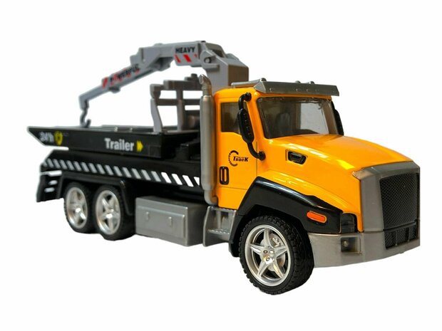 Vrachtwagen autotransporter + brandweerauto speelgoed set - Die Cast 