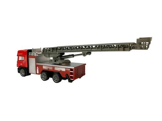 Vrachtwagen autotransporter + brandweerauto speelgoed set - Die Cast 