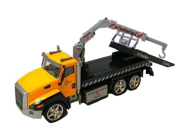 Vrachtwagen autotransporter + brandweerauto speelgoed set - Die Cast 