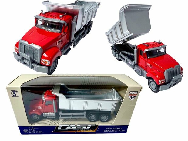 Vrachtwagen speelgoed met laadbak-kiepbak - Dump Truck - Die Cast metal Alloy voertuigen - 16.5CM