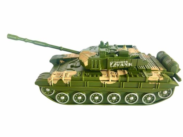 Leger Tank, Die-Cast metal Alloy Pantserwagen Tank is van hoge kwaliteit gemaakt. - pull-back drive - 16.5 CM