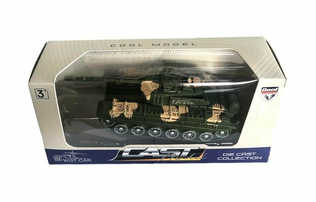 Leger Tank, Die-Cast metal Alloy Pantserwagen Tank is van hoge kwaliteit gemaakt. - pull-back drive - 16.5 CM