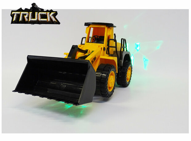 Pelle Bulldozer jouet avec lumi&egrave;re et son - Truck Engineering 30CM
