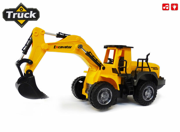 Excavator Truck - work vehicles toys - with light and sound (36C