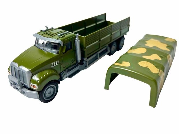 Army TRUCK, Die-Cast metal Alloy TRUCK is made of high quality. - pull back drive - 16.5 CM