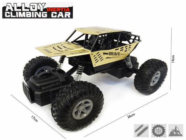 Legierungs-Kletterauto im Gel&auml;nde &ndash; Metallkarosserie-Truck 4x4 &ndash; Spielzeugauto (26 cm)