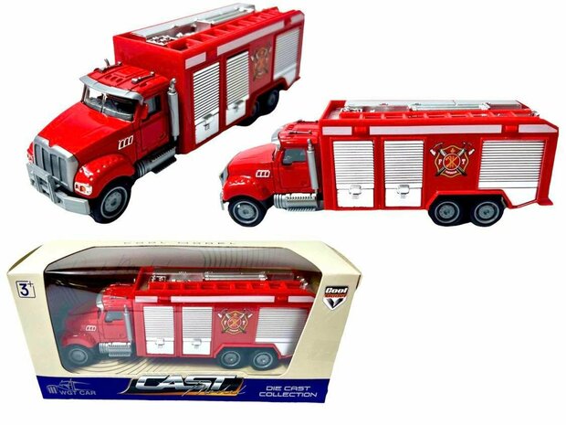 Feuerwehrauto Cool-Modell Spielzeug-Feuerwehrauto Tankspritze - R&uuml;ckziehantrieb - 16,5 CM