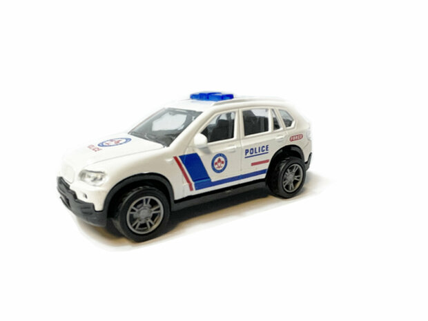 Mixer vrachtwagen + politieauto speelgoed set - Die Cast voertuigen Gift pack 2in1 - pull-back drive 