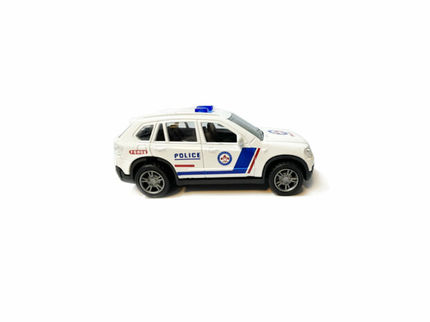 Ensemble de jouets camion malaxeur + voiture de police - V&eacute;hicules moul&eacute;s sous pression Coffret cadeau 2en1 - Pull-back drive