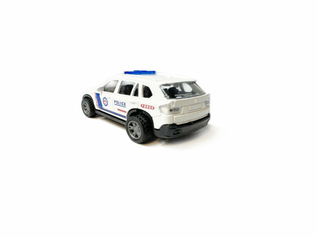 Ensemble de jouets camion malaxeur + voiture de police - V&eacute;hicules moul&eacute;s sous pression Coffret cadeau 2en1 - Pull-back drive