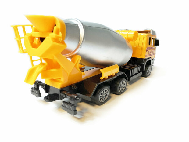 Mixer truck toy vehicle - Die Cast metal Alloy - pull-back drive - 16.5CM