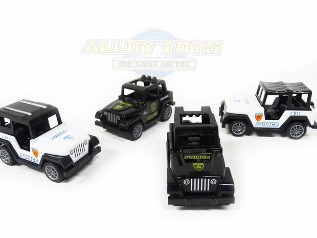 Model cars 4 pieces in pack - Die Cast Metal Cars - Metal mini cars - Alloy Toys - toy police mini jeeps