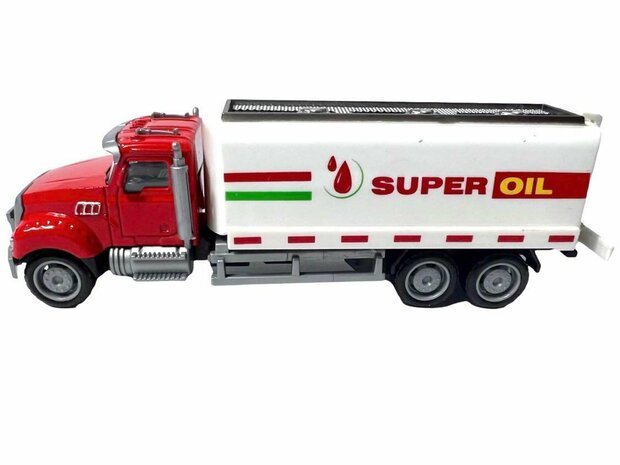 Die-cast Oil Truck-Oil Tank Container- Trick Diecast Model Toy-for Kids Collecting - 16.5 CM